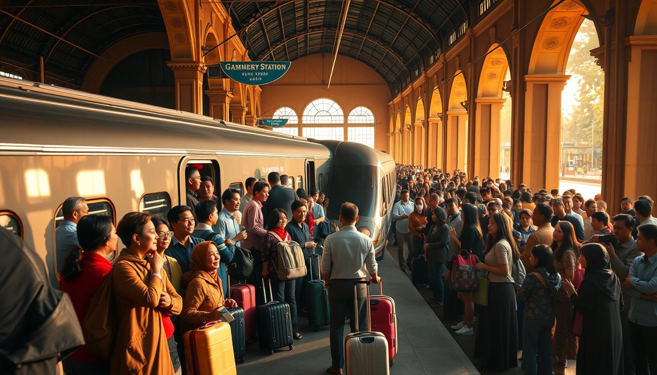 Momen Pemenang Mudik Gratis Kompas.com Berangkat dari Stasiun Gambir
