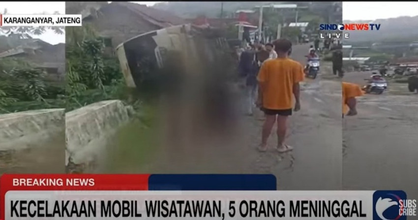 Kecelakaan Mobil Wisatawan di Karanganyar Tewaskan 5 Orang, Diduga Akibat Rem Tak Berfungsi